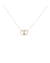 Amundsen Jewellery - Metallic Double Mini Infinity Rings Necklace - Lyst
