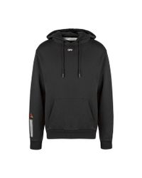 Off-White c/o Virgil Abloh - Black Construction Tape Hoodie for Men - Lyst