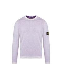 Stone Island - Purple Reversible Cotton Gauze Sweater for Men - Lyst