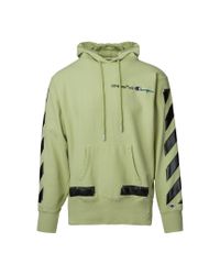 Off-White c/o Virgil Abloh - Natural Champion Hoodie In Beige for Men - Lyst