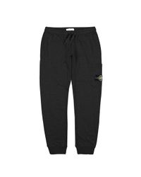 Stone Island - Black French Terry Pocket Sweatpants for Men - Lyst