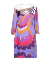Alberta Ferretti Purple Short Dress