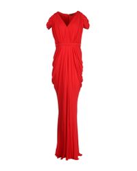 Alexander McQueen Red Long Dress