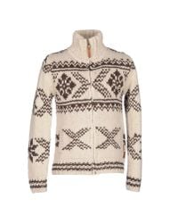 Scotch & Soda | White Hand-knit Wool Sweater for Men | Lyst
