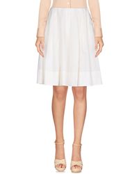 Emporio Armani White Knee Length Skirt