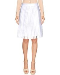 P.A.R.O.S.H. White Knee Length Skirt
