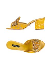Dolce & Gabbana Yellow Sandals