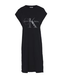 En Coloris Lyst Noir Robe Calvin Klein Courte x0wqqP4v6