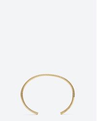 Saint Laurent | Metallic Armure Fil Clou De Paris Bangle In Gold Vermeil | Lyst