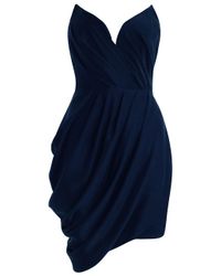 Zimmermann | Blue Sueded Drape Bodice Dress | Lyst