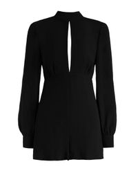 Zimmermann | Black Collared Tuck Playsuit | Lyst
