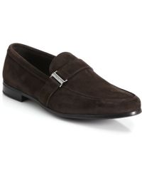 Prada Russet Suede Wooden Sole Loafers in Brown for Men | Lyst  