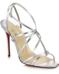 Christian louboutin Disco Queen Patent Cage Wedge in Black | Lyst