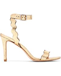 B Brian Atwood Consort High Heel Sandals in Gold (bronze) | Lyst
