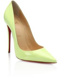 lime green pointed heels