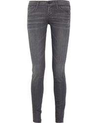 Dolce & Gabbana Pretty Low-rise Skinny Jeans in Gray | Lyst