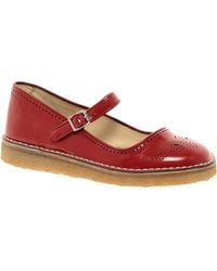 Rupert Sanderson Patent Mary Jane Flats in Red | Lyst