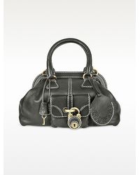 Women S Buti Bags Online Buti Black Soft Pebble Leather Doctor Style Handbag Lyst