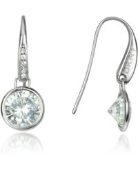Lyst Dkny Crystal Drop Earrings In Metallic Dkny Crystal Drop Earrings Lyst