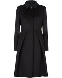 Max Mara Studio Alpaca Coat in Black | Lyst