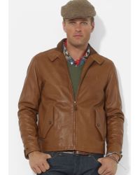 Men S Ralph Lauren Leather Jackets From 185 Lyst Ralph Lauren Polo Leather Barracuda Jacket Lyst