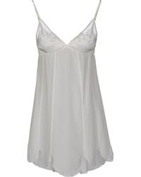 Victoria's Secret Supersoft Lacetrim Slip in White (pink stripe) | Lyst