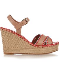 valentino wedges nude