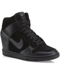Nike Dunk Sky Hi Sneakers in Black | Lyst