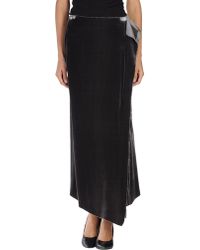 Haider Ackermann Stretch Felted Wool Jersey Skirt in Gray (charcoal) | Lyst