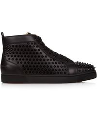 christian louboutin Louis high-top sneakers Black leather | The ...  