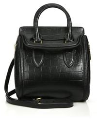 alexander mcqueen black crocodile