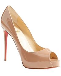 replica christian - christian louboutin Very Prive Pumps Beige satin | The Little Arts ...