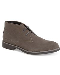 calvin klein grey suede boots