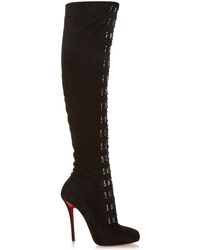 louboutin mens - Christian louboutin Maia Bandage Platform Red Sole Bootie in Black ...