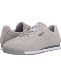 puma roma grey suede