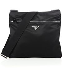 prada mens bags sale - Prada Glace Leather Messenger Bag in Brown for Men | Lyst