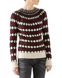 Gucci | Embellished Wool-mohair Sweater | Lyst