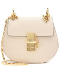 Chlo Drew Small Leather And Python Shoulder Bag in Multicolor ...