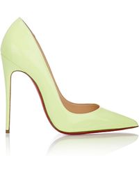 Christian louboutin So Kate Marble Pointy-Toe Leather Pumps in ...