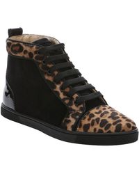 christian louboutin Junior Spikes sneakers Brown leopard printed ...  