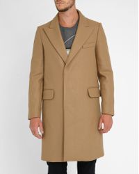 Carven | Camel Wool Cloth Coat | Lyst