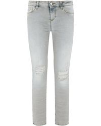 Iro Cortez Cropped Skinny Jeans in Gray (grey) | Lyst