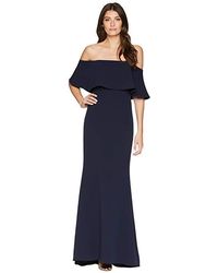badgley mischka teal sculptural gown