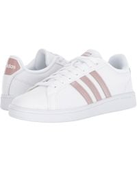 adidas white and rose gold trainers