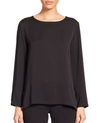 Givenchy Black Transparent Silk Bambi Top with Sequins in Black | Lyst