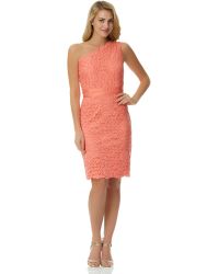 Laundry by Shelli Segal Lace One-Shoulder Dress - Lyst