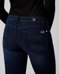 7 For All Mankind The Skinny B(air) Park Avenue With Embellished Label - Blue