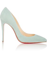 Christian louboutin Pigalle Follies Suede Pumps in Red | Lyst