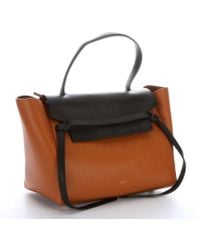 celine ecru leather handbag belt