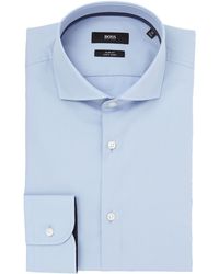 BOSS | Jery Slim Solid Contrast Shirt | Lyst